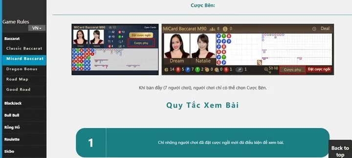 Tìm hiểu cách chơi của game Micard Baccarat 99OK