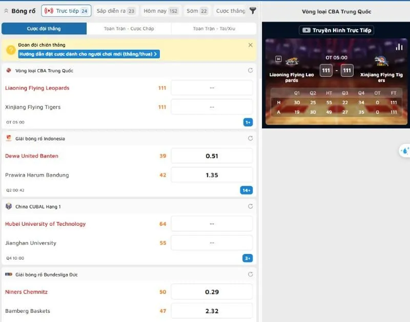 Các tính năng đặc biệt tại Bóng rổ 99OK