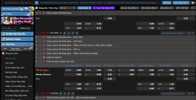 Các thể loại cá cược hấp dẫn tại UG thể thao 99OK